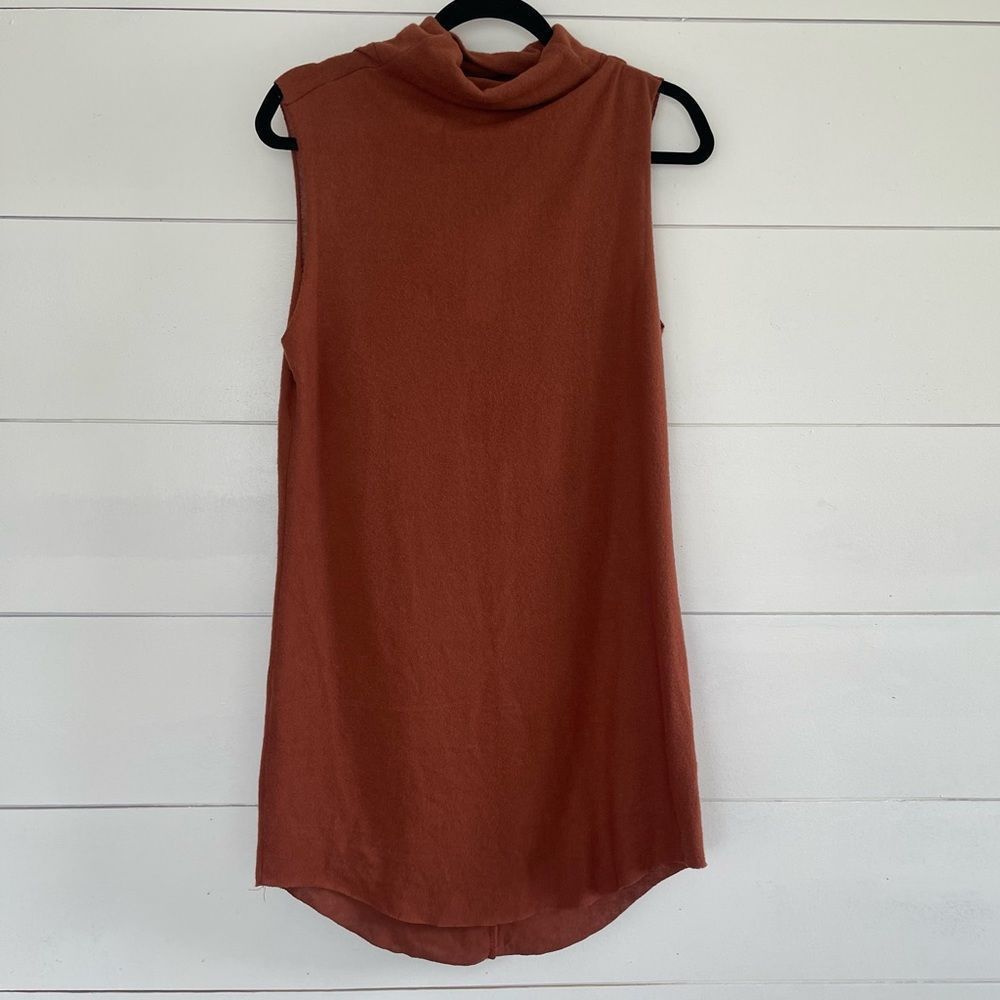Joah Brown Rust Wool Lenox Sleeveless Dress